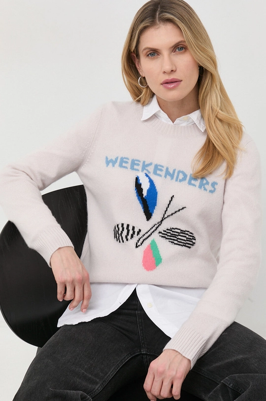 γκρί Πουλόβερ κασμίρ Weekend Max Mara Γυναικεία