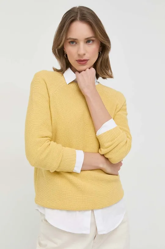 κίτρινο Βαμβακερό πουλόβερ Weekend Max Mara Γυναικεία