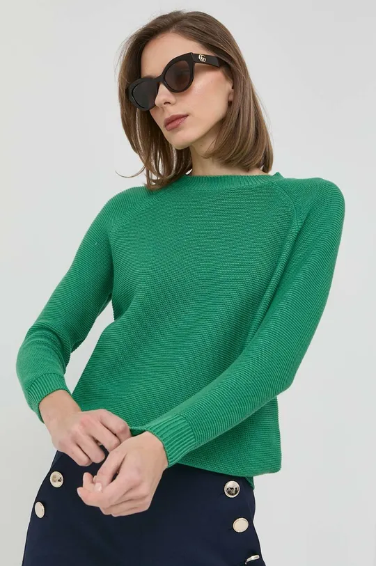zielony Weekend Max Mara sweter bawełniany