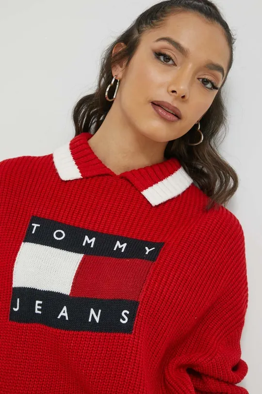 κόκκινο Πουλόβερ Tommy Jeans