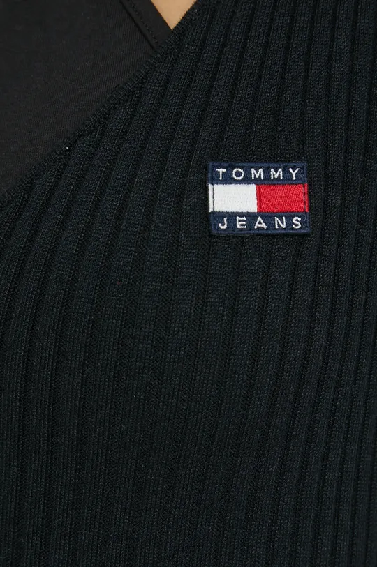 fekete Tommy Jeans kardigán