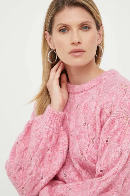 ροζ Μάλλινο πουλόβερ Custommade Tilia