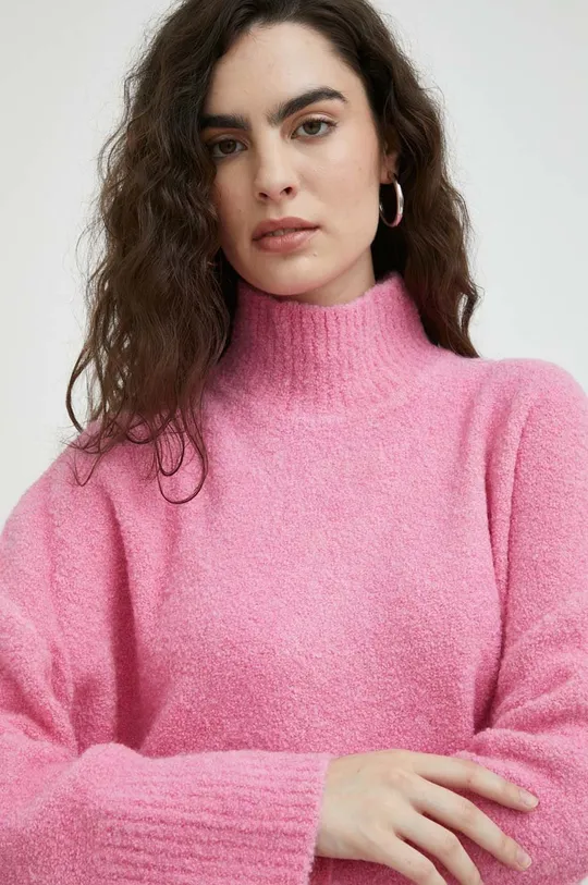 różowy Samsoe Samsoe sweter wełniany Damski