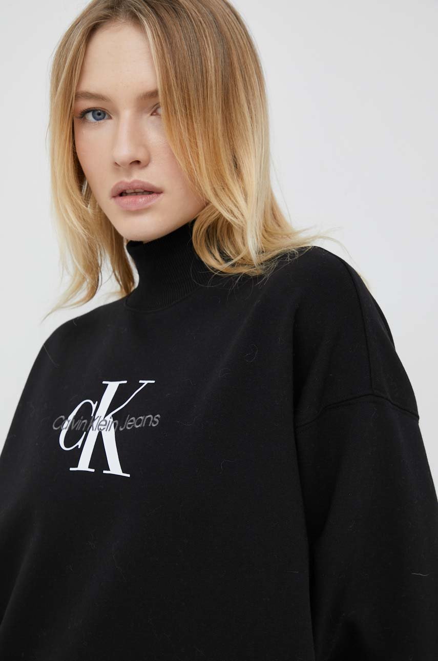 кофта Calvin Klein Jeans женская цвет чёрный с принтом | ANSWEAR.ua