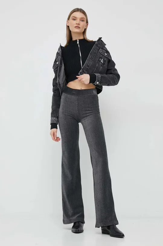 Βαμβακερή ζακέτα Calvin Klein Jeans μαύρο