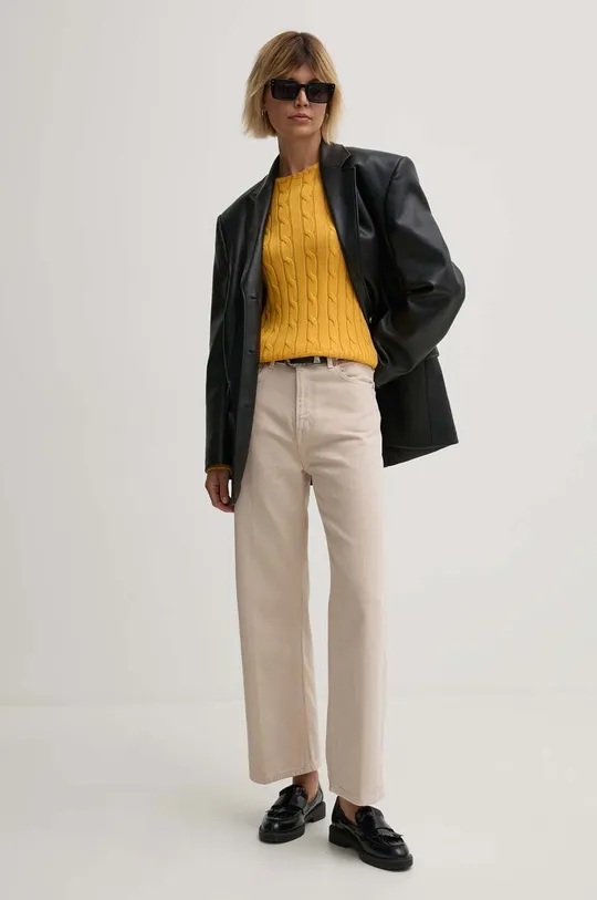 Bavlnený sveter Polo Ralph Lauren žltá