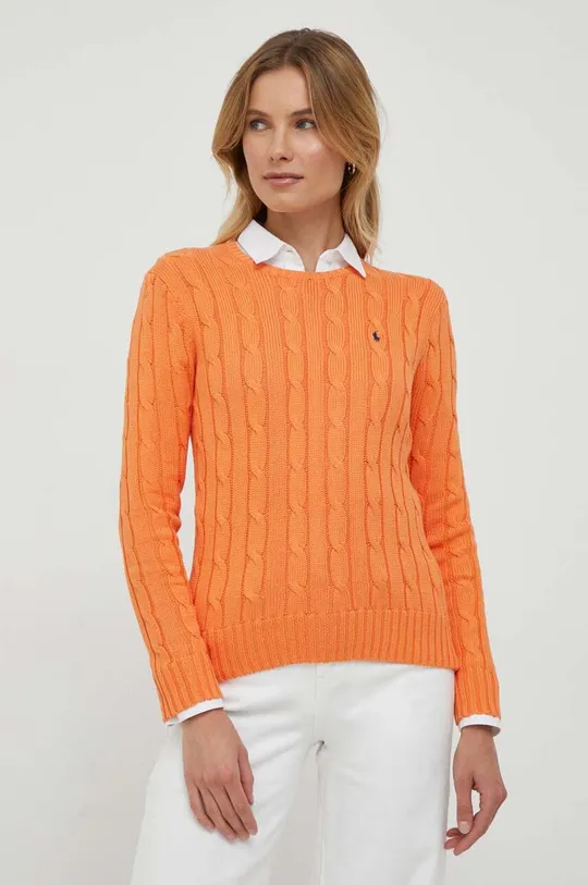 оранжевый Хлопковый свитер Polo Ralph Lauren