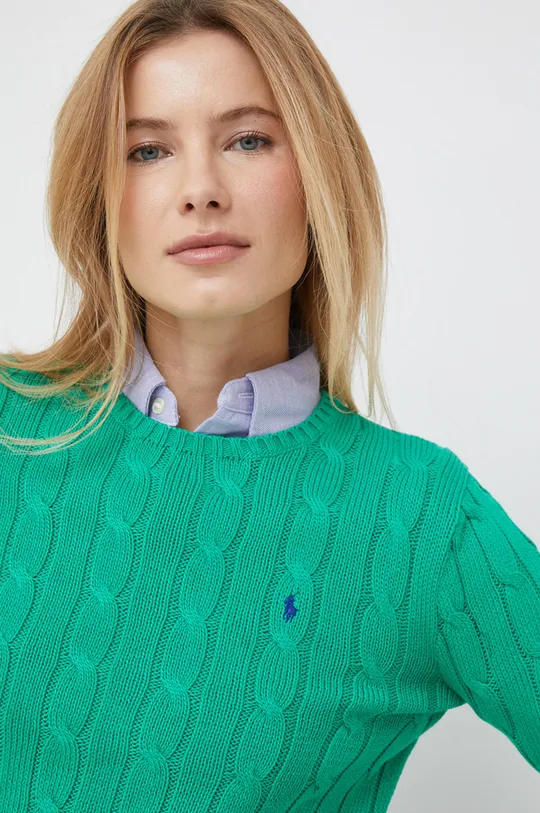 zelena Bombažen pulover Polo Ralph Lauren