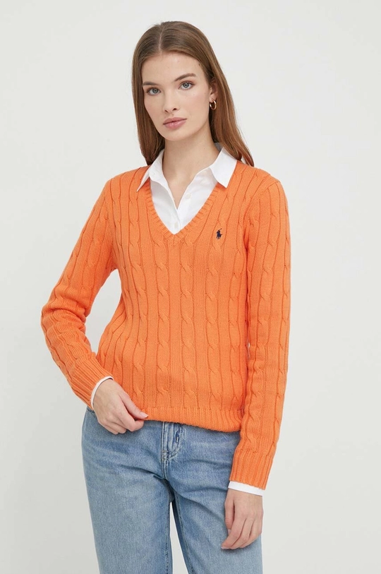 pomarańczowy Polo Ralph Lauren sweter bawełniany Damski