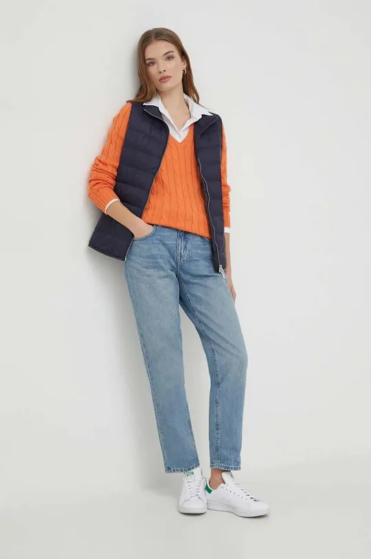 Pamučni pulover Polo Ralph Lauren narančasta