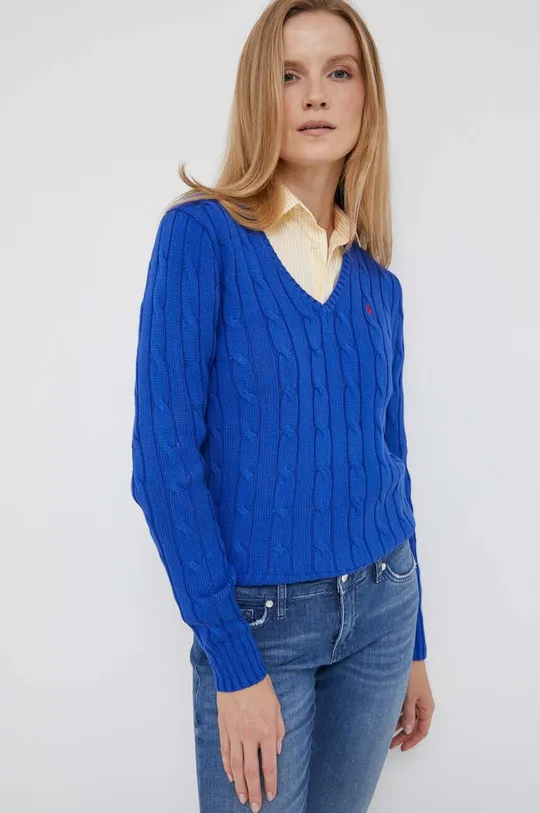 niebieski Polo Ralph Lauren sweter bawełniany Damski