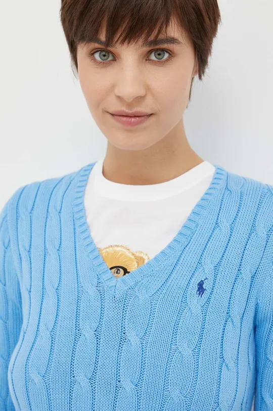 niebieski Polo Ralph Lauren sweter bawełniany