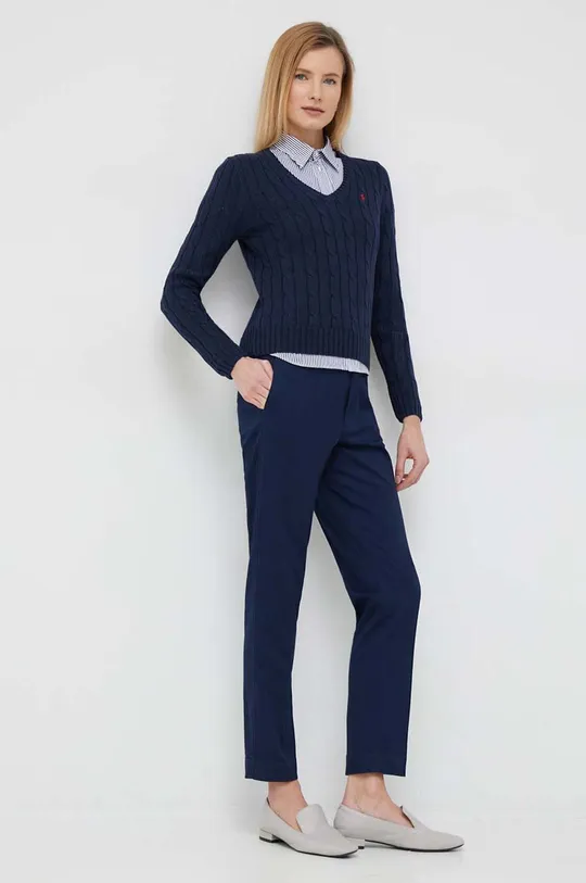Бавовняний светр Polo Ralph Lauren темно-синій