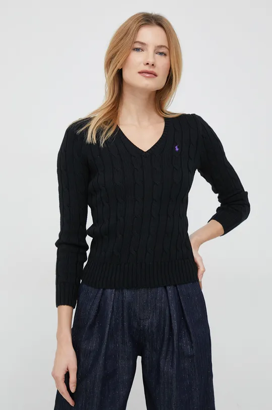 czarny Polo Ralph Lauren sweter bawełniany