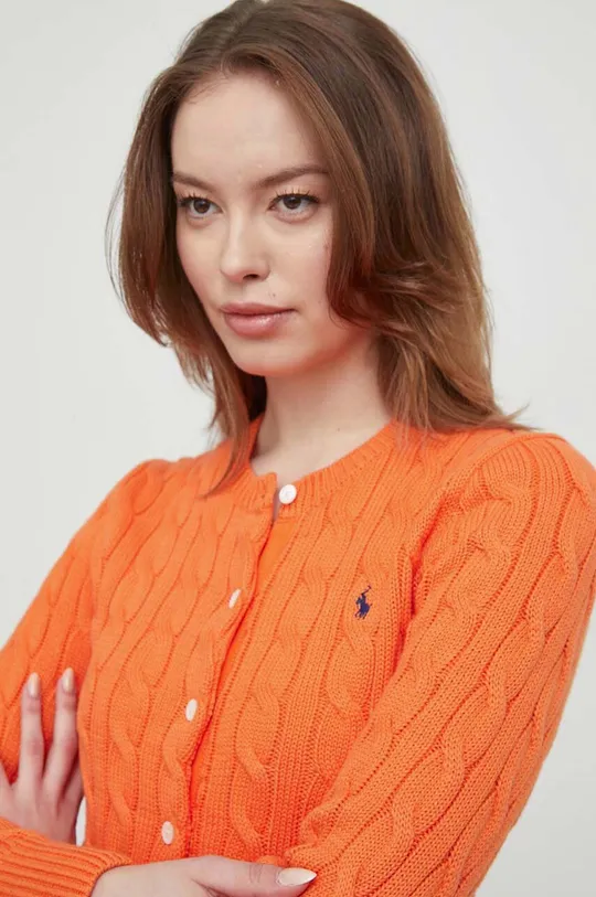 oranžová Bavlnený kardigán Polo Ralph Lauren