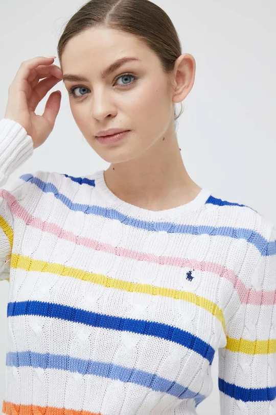 πολύχρωμο Βαμβακερό πουλόβερ Polo Ralph Lauren Γυναικεία