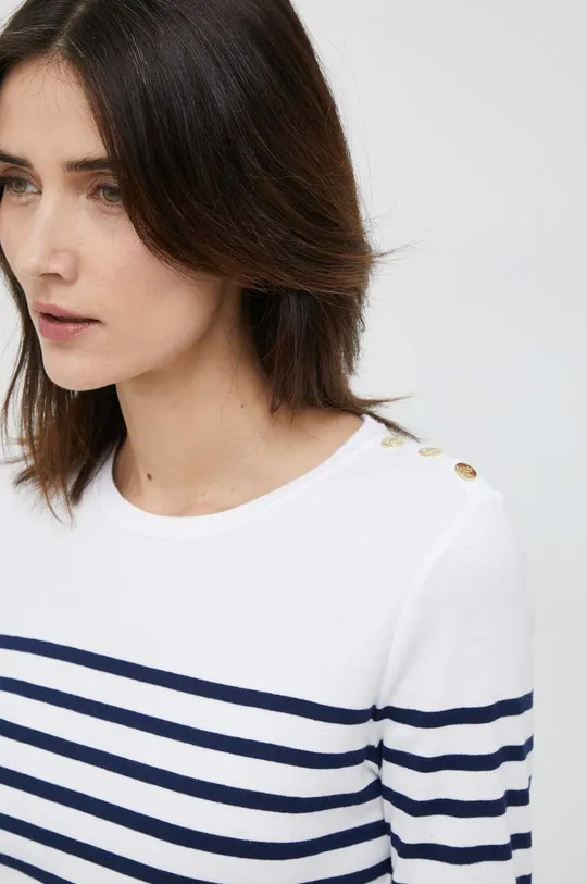 λευκό Βαμβακερή μπλούζα με μακριά μανίκια Lauren Ralph Lauren