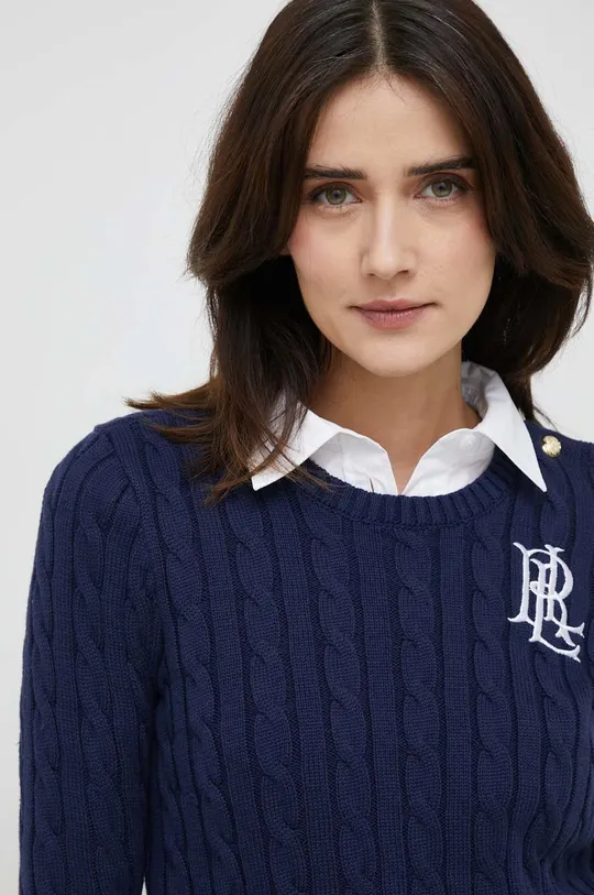 mornarsko plava Pamučni pulover Lauren Ralph Lauren