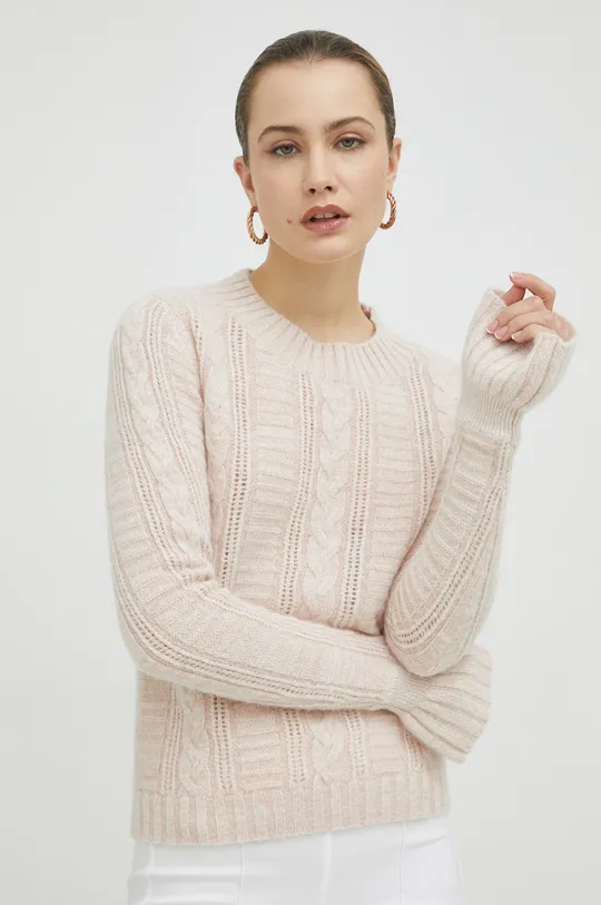 roza Vuneni pulover Ivy Oak