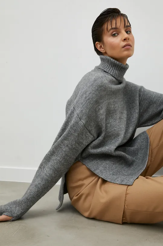 grigio Birgitte Herskind maglione in misto lana