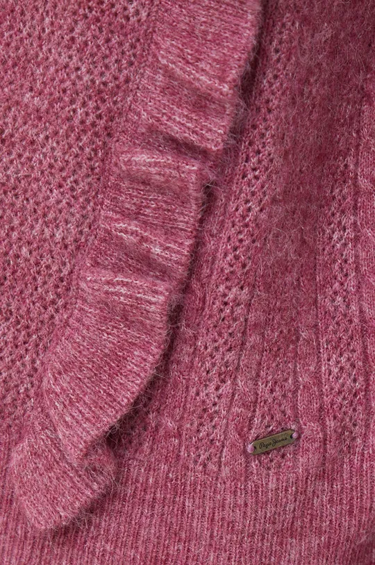 Pepe Jeans sweter z domieszką wełny Talia Damski