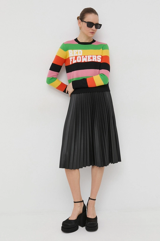 Red Valentino sweter wełniany multicolor