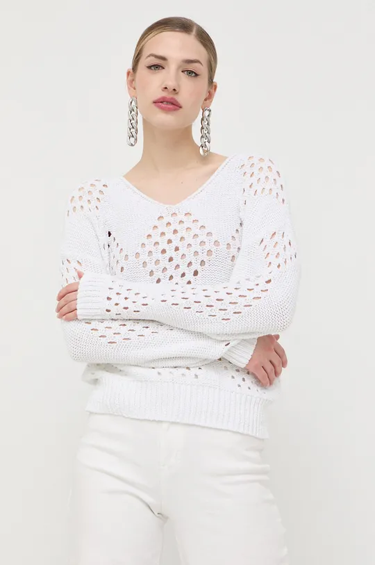 bijela Pamučni pulover Liu Jo