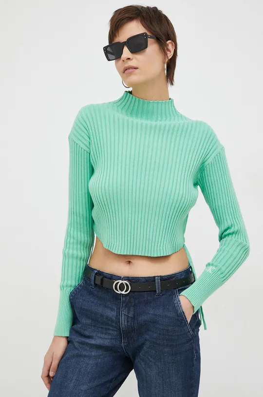 зелёный Хлопковый свитер Calvin Klein Jeans