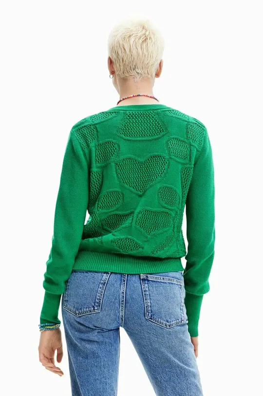 zöld Desigual pamut pulóver