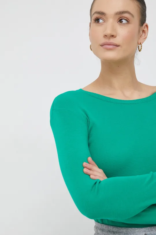 πράσινο Βαμβακερό πουλόβερ United Colors of Benetton