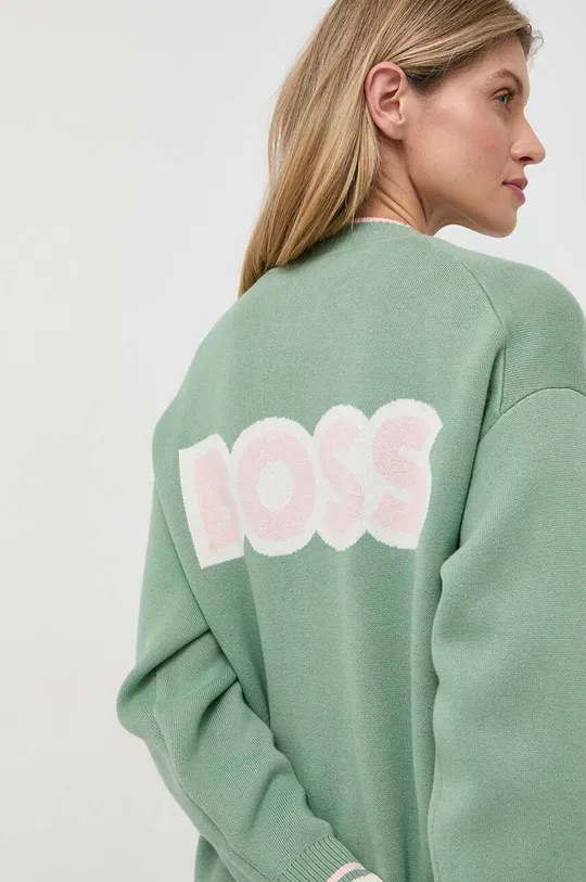 πράσινο Βαμβακερό πουλόβερ BOSS Γυναικεία