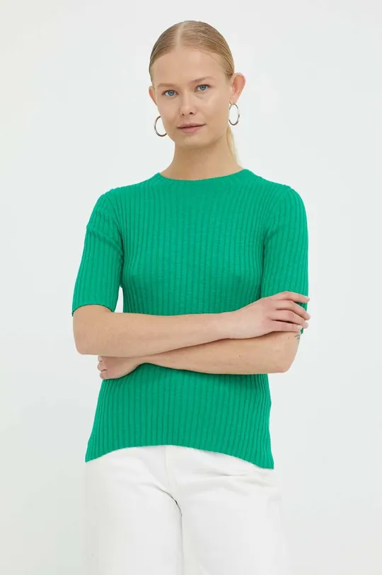 zelena Kratka majica s primesjo lanu Marc O'Polo Ženski