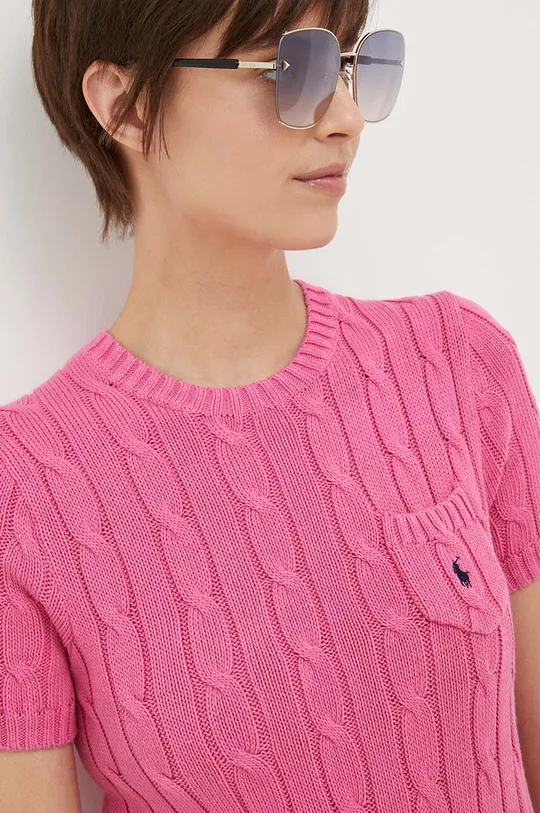pastelově růžová Bavlněný svetr Polo Ralph Lauren Dámský