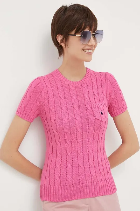 ροζ Βαμβακερό πουλόβερ Polo Ralph Lauren