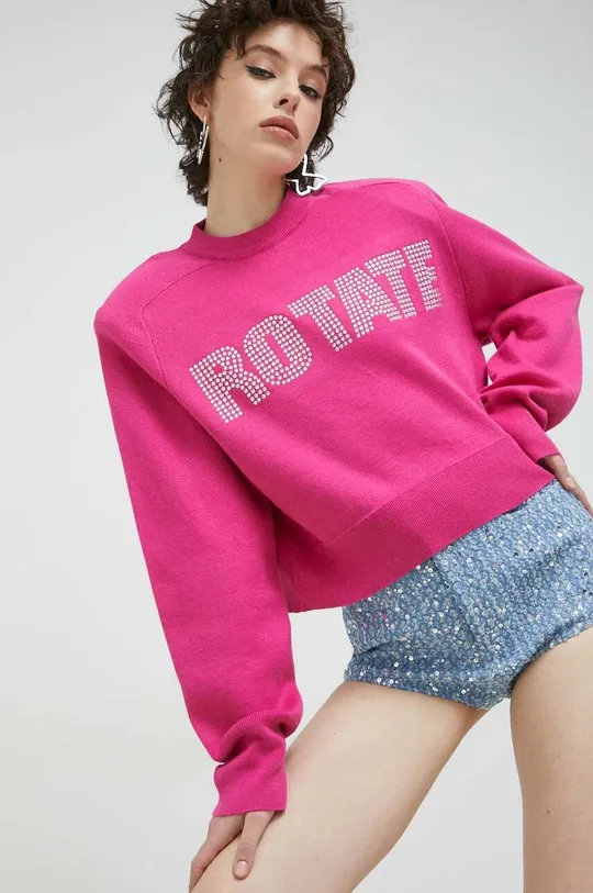 rózsaszín Rotate pulóver kasmír keverékből Női
