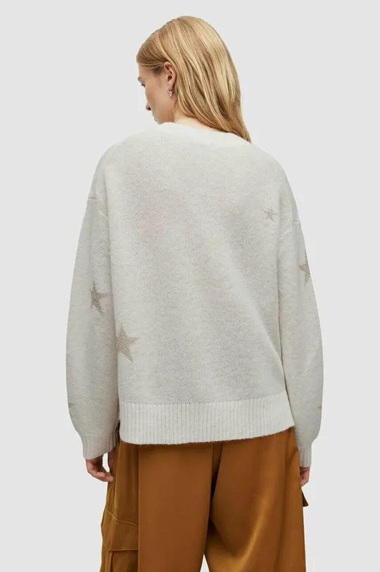 biały AllSaints sweter ASTRA STAR JUMPER