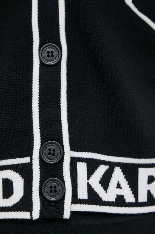Karl Lagerfeld kardigan z domieszką wełny Damski