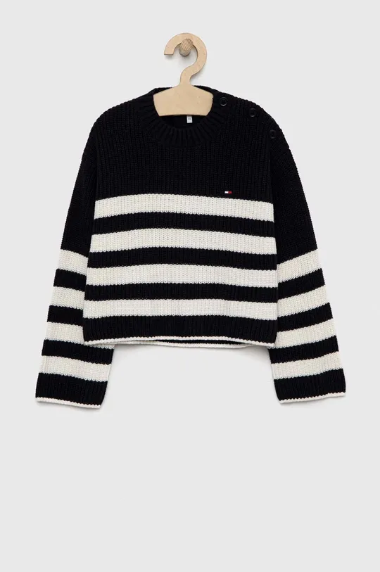 črna Otroški pulover Tommy Hilfiger Dekliški