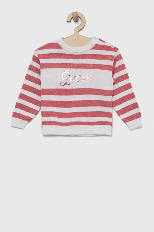 różowy Guess sweter dziecięcy Dziewczęcy