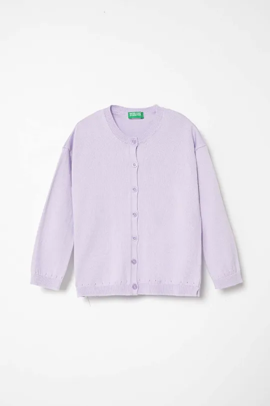 фіолетовий Дитячий кардиган United Colors of Benetton Для дівчаток