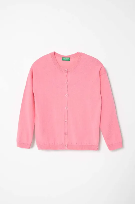 рожевий Дитячий кардиган United Colors of Benetton Для дівчаток