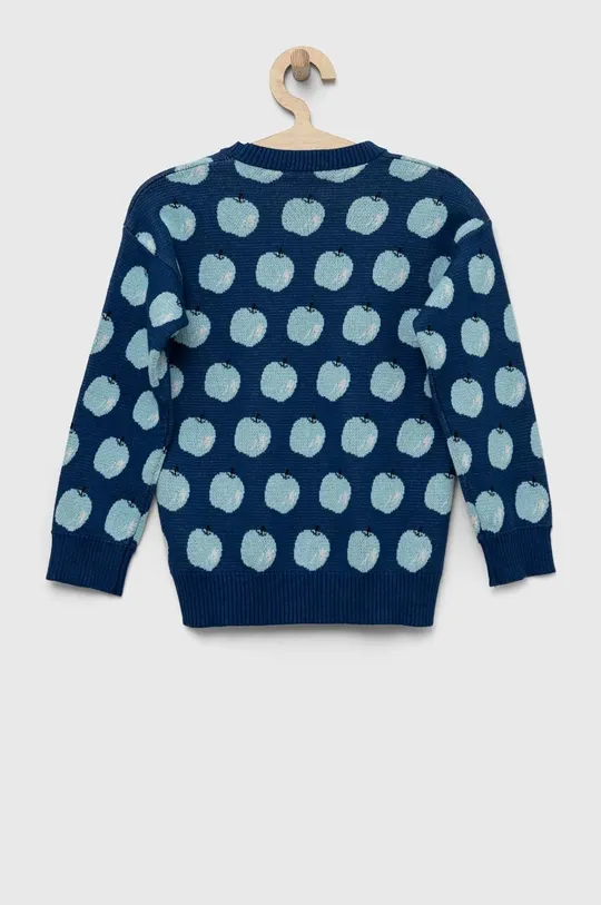 Dječji pamučni pulover United Colors of Benetton plava