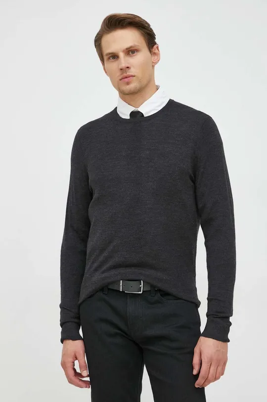 чёрный Шерстяной свитер Calvin Klein