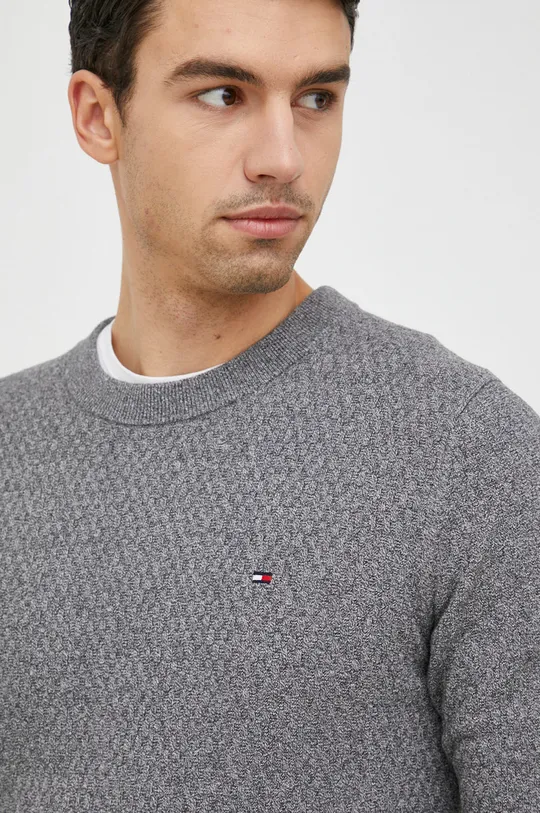 sivá Bavlnený sveter Tommy Hilfiger