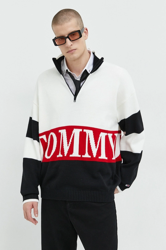 biały Tommy Jeans sweter Męski