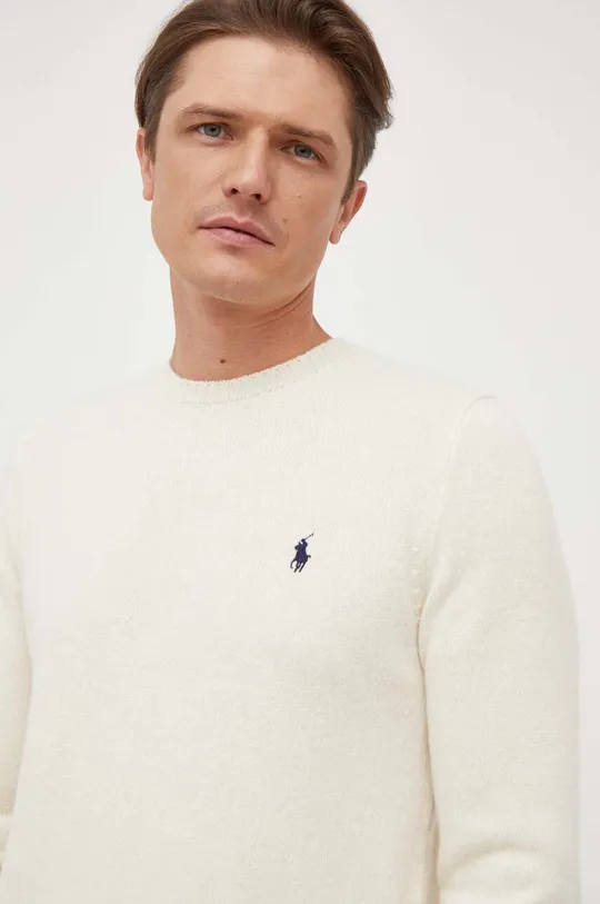 beżowy Polo Ralph Lauren sweter wełniany
