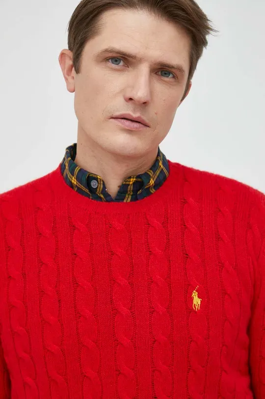 κόκκινο Μάλλινο πουλόβερ Polo Ralph Lauren