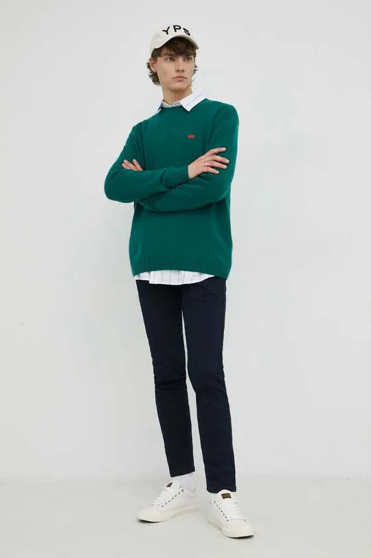 Levi's sweter wełniany zielony