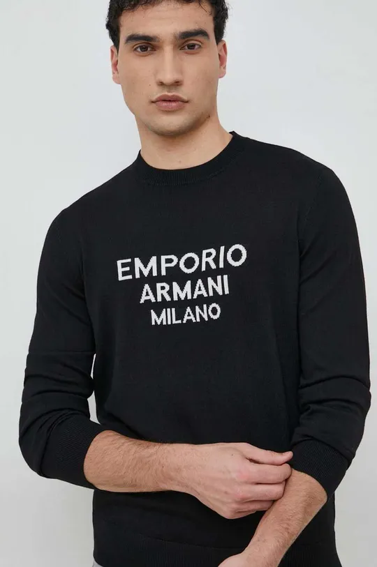 čierna Vlnený sveter Emporio Armani Pánsky