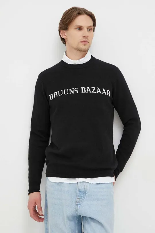 czarny Bruuns Bazaar sweter Simon Nouveau